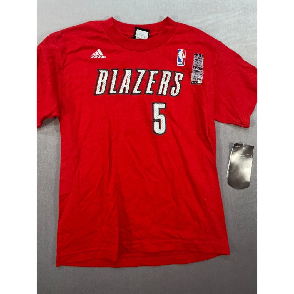 New Adidas NBA Portland Trailblazers Rudy Fernandez #5 Child Shirt Medium Kids